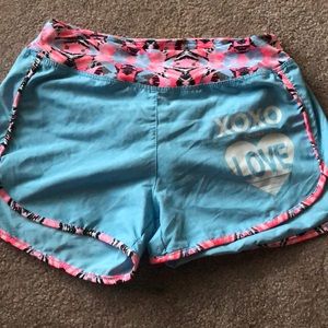 XOXO Sport Pink and Blue Shorts